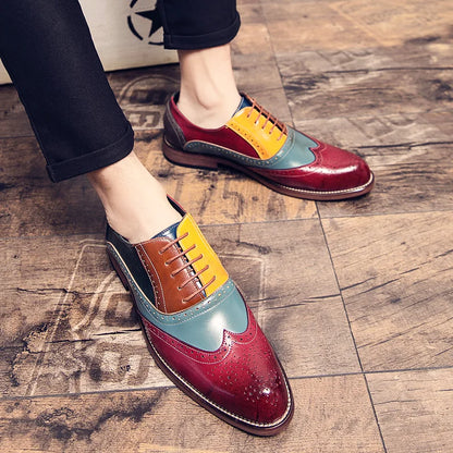 Handmade Mens Dress Designer Bullock Leather Fashion Wedding Italy Office Party Luxury Brand Shoes for Men Loafers Male Shoes 48