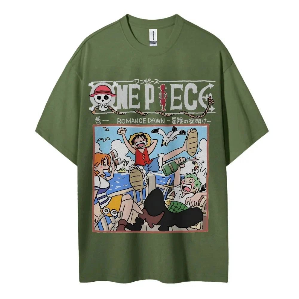 Men's 2025 Summer Casual Oversized Tee Breathable Cotton Daily Lounging and Comic Themed Parties