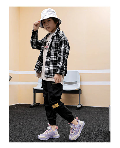 Children Sports Sneakers for Boys Girls Kid Cartoon Graffiti Pattern Casual Shoes Boys Basketball Shoe chaussures de sport