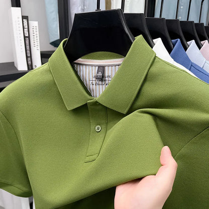 Men's Premium Cotton Polo Shirt Open Hem Design Breathable & Soft Factory Direct Supply  14 Trendy Colors Golf Top