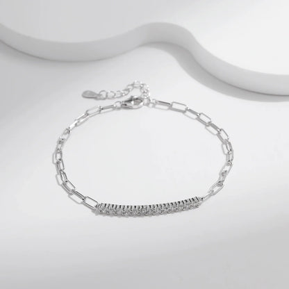 Sparkling D Color Moissanite Bracelet 925 Sterling Silver Lock Stackable Trendy Bracelets For Women Jewelry With Gift Box