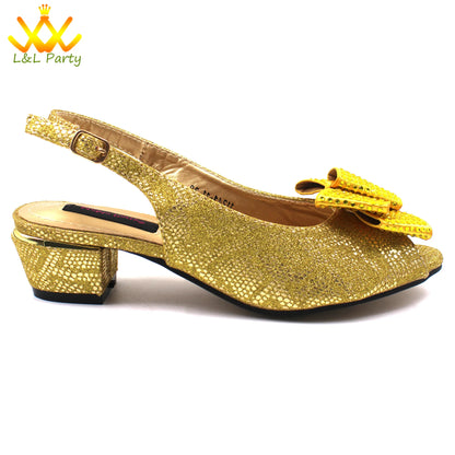 Italian Women Shoes Matching Bag Set in Sky Blue Color Comfortable Heels with Appliques for Wedding