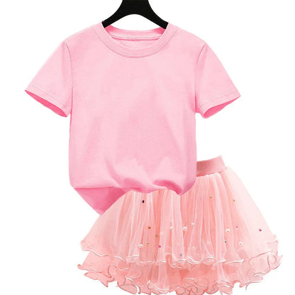 The Aristocats Marie Cat 2Pcs/Set Girl Dress Kid Birthday Clothes Party Princess Dress T-shirt+Tutu Skirt Summer Christmas Gift