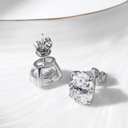 1ct-4ct Real Moissanite Earrings S925 Sterling Silver Earrings For Women Wedding Engagement Party Jewelry
