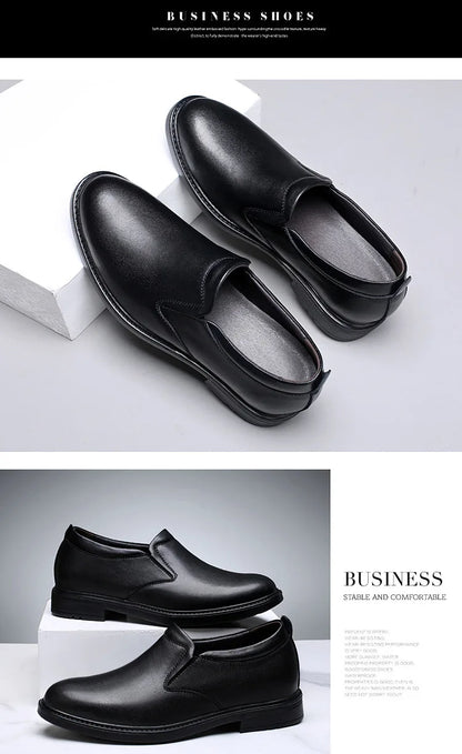 Height Increasing Shoes for Men 6cm 8cm Invisible Elevator Leather Casual Shoes Leathe Zapatillas De Hombre Large-sized Shoes