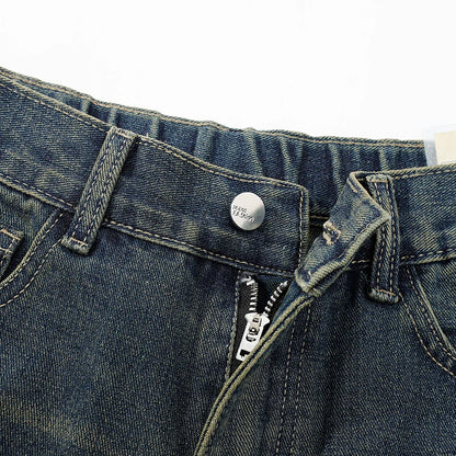 Men's American Style Loose Straight Leg Jeans Vintage Spring Summer New Arrival Drapey Trendy Wide Leg Long Pants