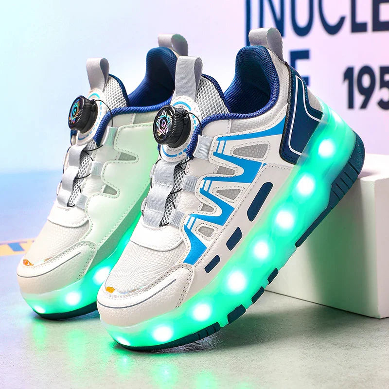 Children's And Teenage Roller Skates - Fashionable Upgraded Edition with Enhanced Stability - Detachable Dual-Use Sports Shoe