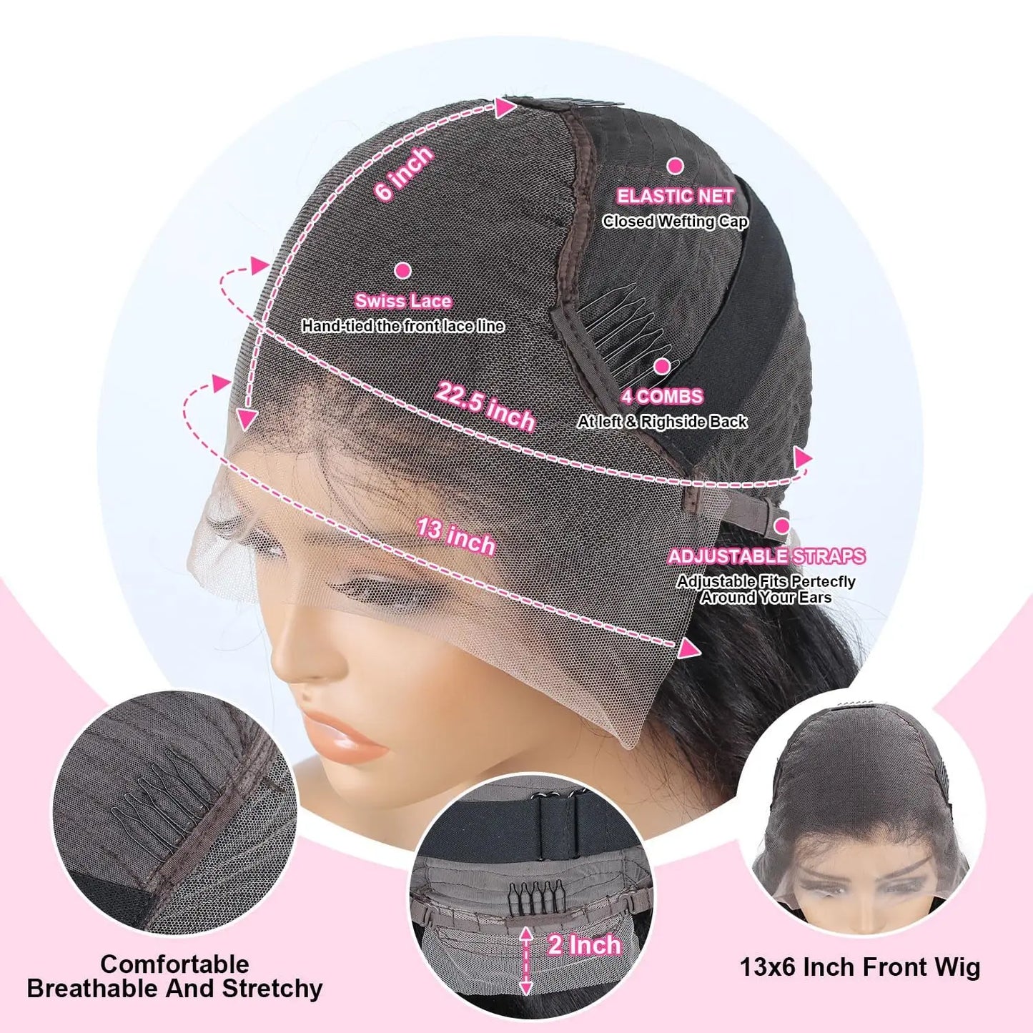 30 40 Inch 13x6 Body Wave Hd Human Hair Lace Frontal Wig 13x4 Body Wave Human Hair Wigs For Black Women Nature Black Brazilian