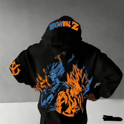 Men Anime Clothes Dragon Ball Z Hoodie Goku Saiyan Loose Fit Big Size 5XL 6XL Casual Streetwear