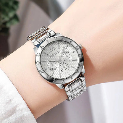 Luxury Stainless Steel Strap Women Watches Fashion Analog Quartz Wristwatches Reloj Mujer