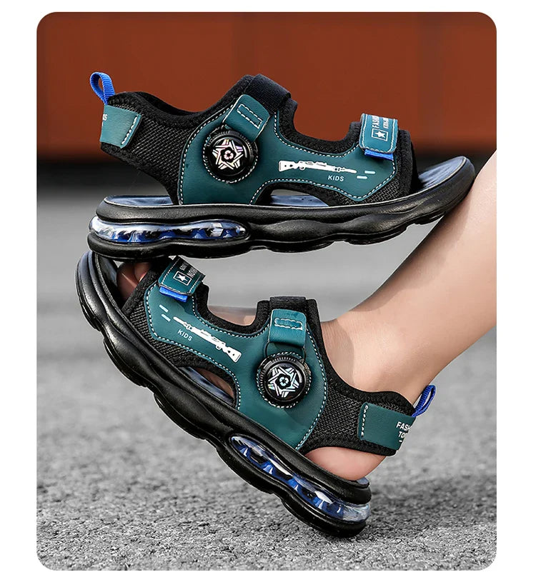 Summer New Air Cushion Sandals Children's Sports and Leisure Shoes Teenagers and Children Outdoor Water Beach Quick Drying Shoes