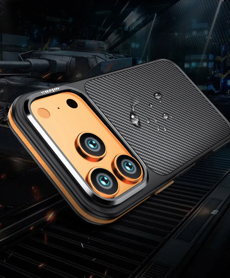 Conelz For 600D Kevlar Series Iphone pro 17 Pro Case with Magnetic Metal Camera Ring Wrapped Edge for iPhone 17 pro max Case
