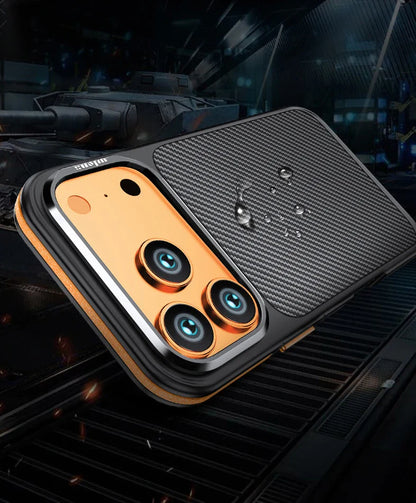 Conelz For 600D Kevlar Series Iphone pro 17 Pro Case with Magnetic Metal Camera Ring Wrapped Edge for iPhone 17 pro max Case