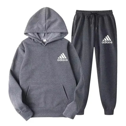 New hoodie set for both men and women, autumn and winter hooded, loose, fashionable, casual and sports pullover