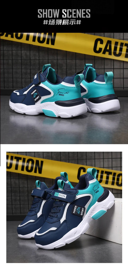 Children Running Shoes Boys Girls Basketball Sneakers Kids Shoes Leather Outdoor Comfortable Sports Tennis Shoes School Students