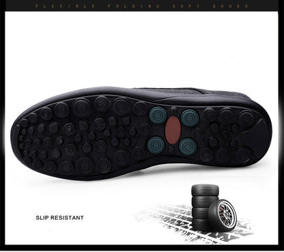 Fashion Men Casual Leather Shoes Luxury Italian Soft Men Loafers Handmade Moccasins Men Breathable Slip on Boat Shoes Plus Size