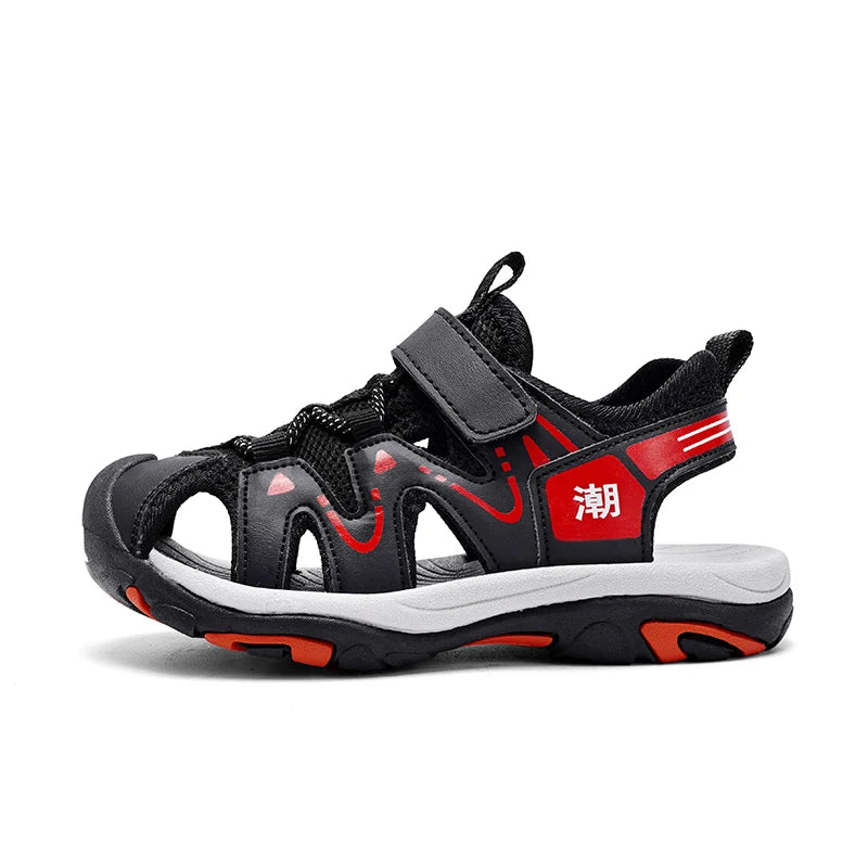 2026 New Summer Kids Beach Sandals Closed Toe Anti Bump Children's Walking Flat Shoe Outdoor Breathable Boy's Soft Sole Sandals