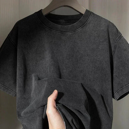 Graphic T-shirt Man Summer Y2k Clothes Casual Short Sleeved Tee Women Vintage Washed Cotton Gym Clothing Top