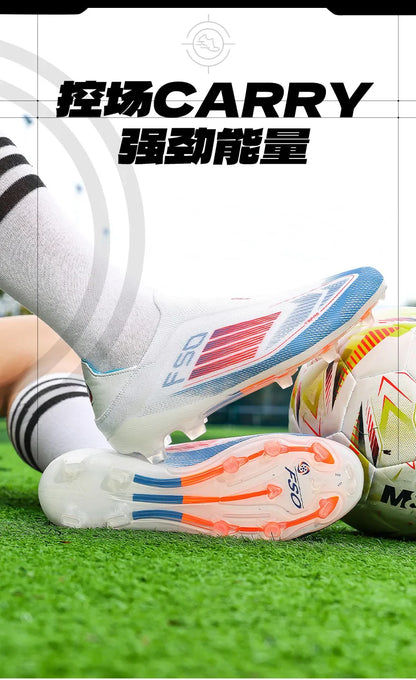 New Men Soccer Shoes Cleats Training Boys Sport Football Boots FG/TF Non Slip Match Breathable Adult Long Spikes Outdoor Sneaker