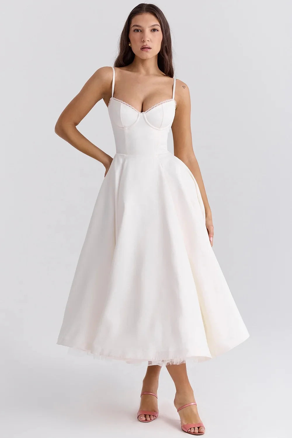 Summer Long Evening Dress Elegant 2025 New Arrivals Spaghetti Strap Corset Bustier Dress Satin Prom Dress Women