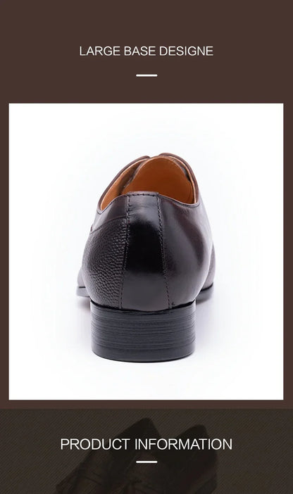 Luxury Men Oxford Shoes High Quality Classic Style Dress Leather Shoes Lace Up Pointed Toe Formal Business Wedding Shoes