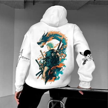 Anime Hand-painted Printed Hoodie 2025 Spring/Autumn Unisex Hip Hop Casual Loose Parent Child Pure Cotton Sweater Top