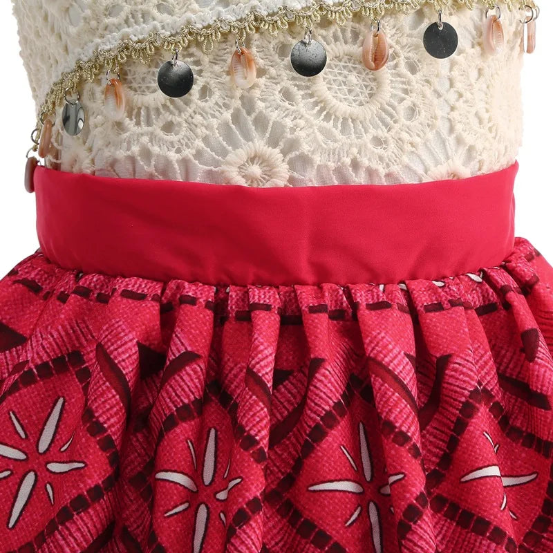 2026 Novo Filme Moana Cosplay Roupa Vestido Infantil Carnaval Vaiana Purim Festival Fantasia Menina Princesa Aniversário Festa Vestido