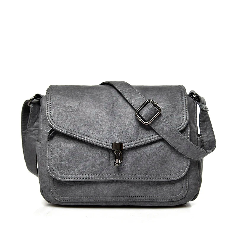 Vintage Soft Leather Femmels' Shoulder Bags Luxury Handbags Women's Packet New Designer Small Crossbody Bag 2024 Sac a Femme