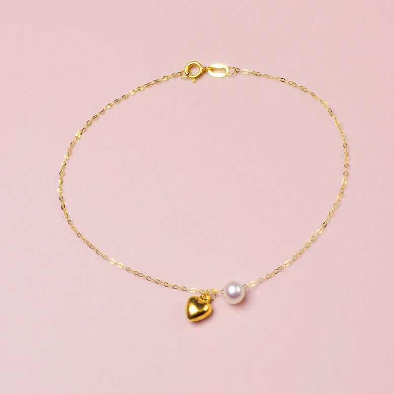 Real 18K Yellow Gold Bracelet Au750 Fine Jewelry Wedding Gift Bridal Box Brand Trendy Chains For Women