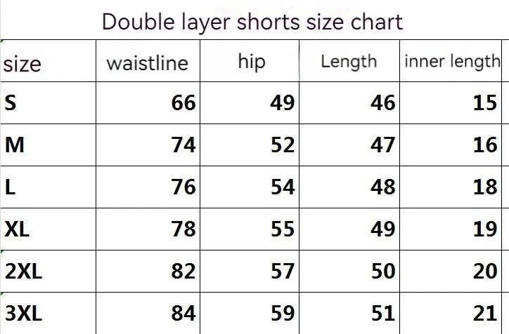 men's double layered shorts men anime high waisted oversized breathable sports