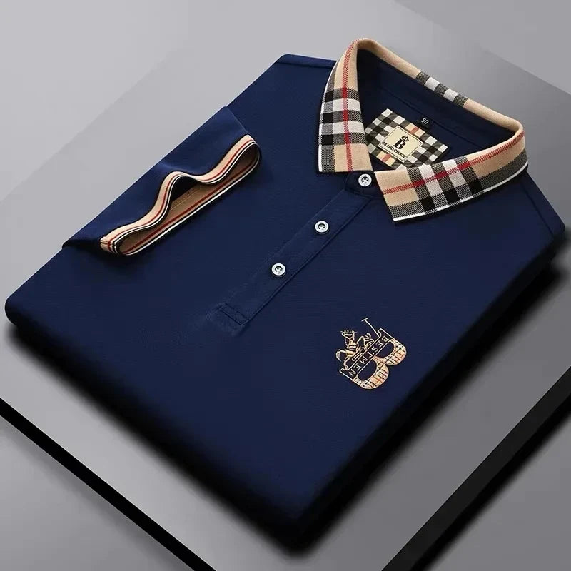 Luxury brand short sleeve men's polo shirt hot selling in summer classic embroidery high-end breathable cotton golf top T-shirt
