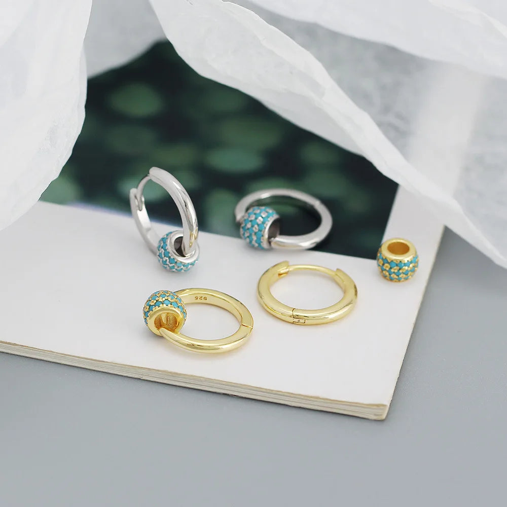 925 Sterling Silver Earring Zircon Sun Flower Ear Ring Geometric Style Water Drop Ear Bone Cute Temperament Woman Girl Ear Jewel