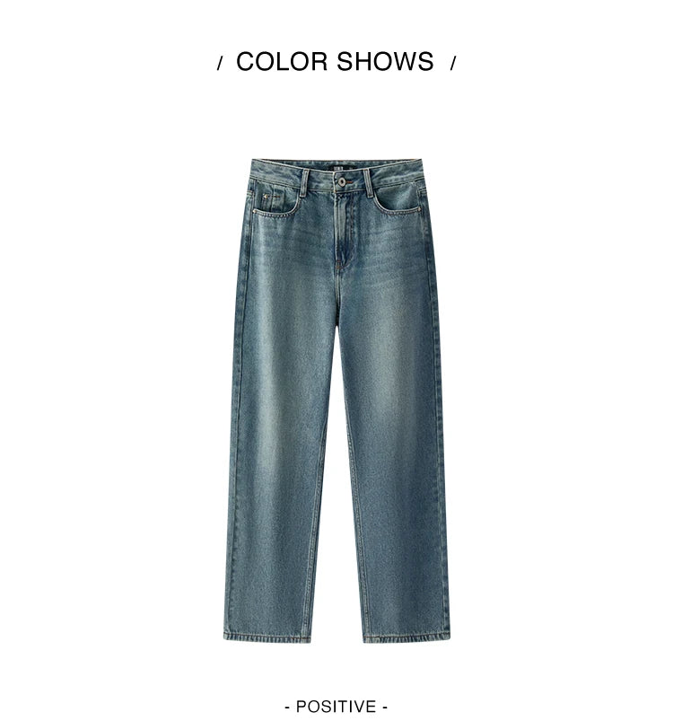Semir Jeans Women Vintage Long Trousers 2025 New Spring Wide-leg Trousers Comfortable Soft Versatile Trousers