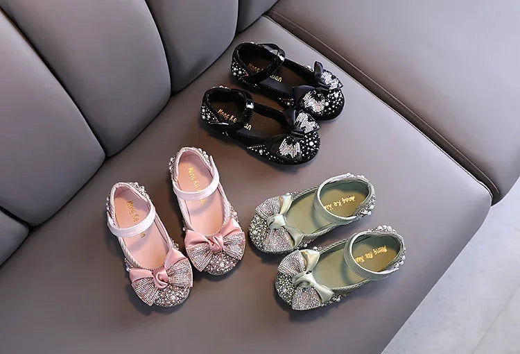 Sandals Toddler Girl Childrens Shoes Pearl Rhinestones Shining Kids Shoes Baby Girls Shoes Girls Thong Sandals