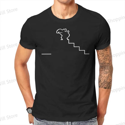 men's and women's casual T-shirts La Linea The Line Osvaldo Cavandoli TV Round neck short sleeved T-shirt Street Clothing S-6XL