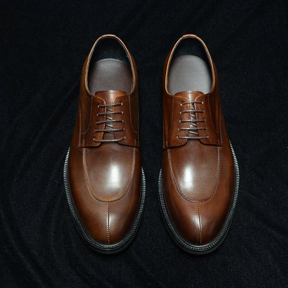 Luxury Handmade Wedding Party Men's Dress Shoes Cow Genuine Leather Lace-up Oxfords Derby Formal Business Social Male Footwear