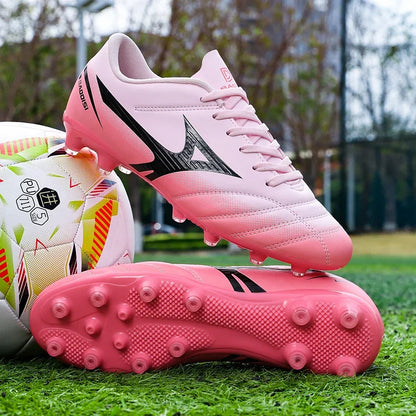 Men Football Boots Soccer Shoes Breathable Professional Turf Outdoor Non-slip Long Spikes Adult Ultralight Training Futsal