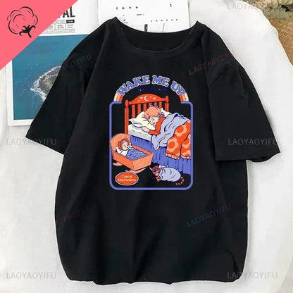 Classic Vintage 90s Tshirt Women Men Grim Evil Series Tops Nostalgia Scary Alien Supernatural Graphic Tee Popular Halloween Tees