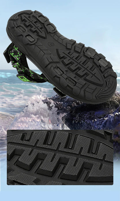 Children Casual Flat Sandals Boys Summer Beach Shoes Breathable Open Toe Non-Slip Kids Walking Footwear