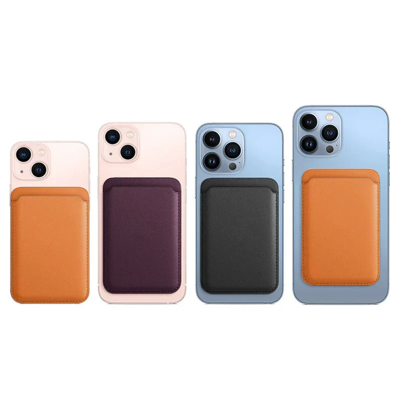 For Magsafe Wallet Card Holder Case For Apple iPhone 17 16 15 14 13 12 Pro Max Magnetic Leather Bag Adsorption Cover Accessory