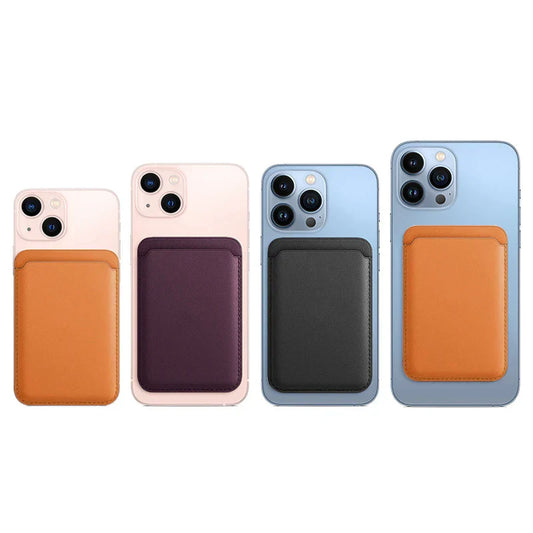 For Magsafe Wallet Card Holder Case For Apple iPhone 17 16 15 14 13 12 Pro Max Magnetic Leather Bag Adsorption Cover Accessory