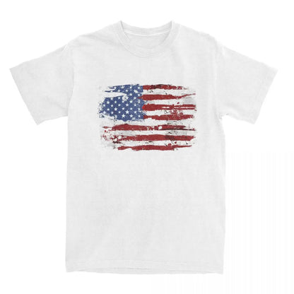 American Flag USA United States Of America US 4th Of July T Shirt Summer T Shirts Cotton Tee Shirt For Men Short Sleeve Tees