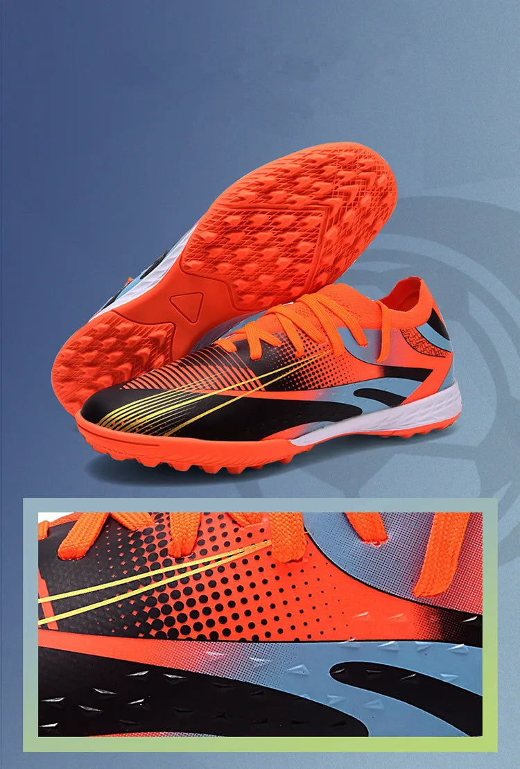 Professional Long Spikes Football Field Cleats Men Women Trend Pink Soccer Shoes Society Man Trainers Futsal Sneakers Size 33-46
