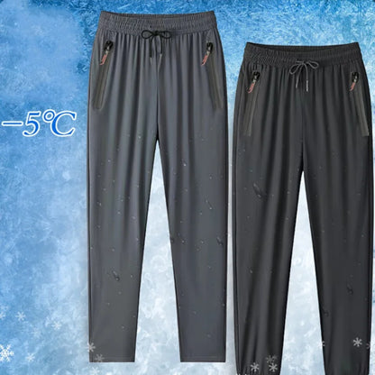 Pants for Men's Summer Thin Style Sports Quick Dried Straight Leg Draping Wide Leg Pants Casual Long Pants for Men