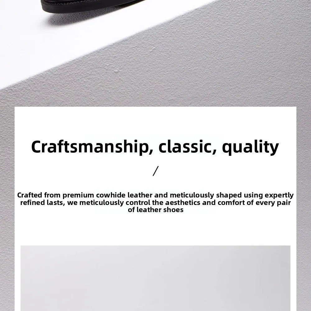 Golden Camel Men's Derby Shoes 2026 Business Casual Soft Sole Leather Shoes Brand Design Soft Soles Non-slip Velvet Warm Loafers