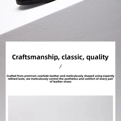 Golden Camel Men's Derby Shoes 2026 Business Casual Soft Sole Leather Shoes Brand Design Soft Soles Non-slip Velvet Warm Loafers