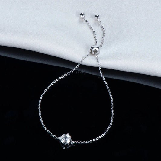 Real 6.5MM 1 Carat D Color Moissanite Bracelets For Women 100% 925 Sterling Silver Sparkling Wedding Party Fine Jewelry