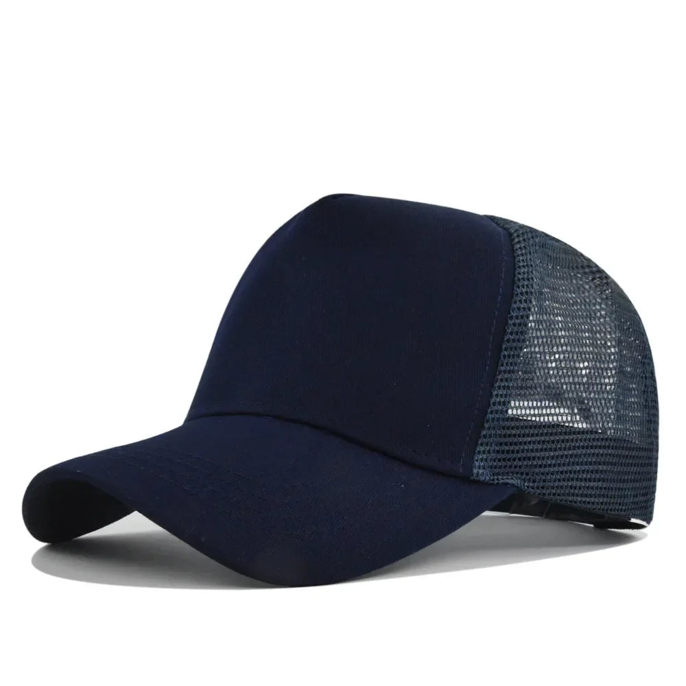 Fashion SunHat Outdoors Trucker Hat Cotton Mesh BreathableBaseball Cap Women Men Summer Sunshade MeshCap Truck Hat Cap Wholesale