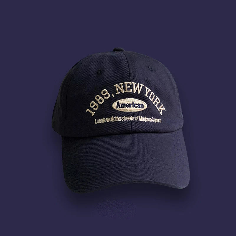 Embroidery 1989 New York Baseball Hats Washed Cotton Cap for Men Women Adjustable Snapback Caps Baseball Cap Letter Dad Hat Hot