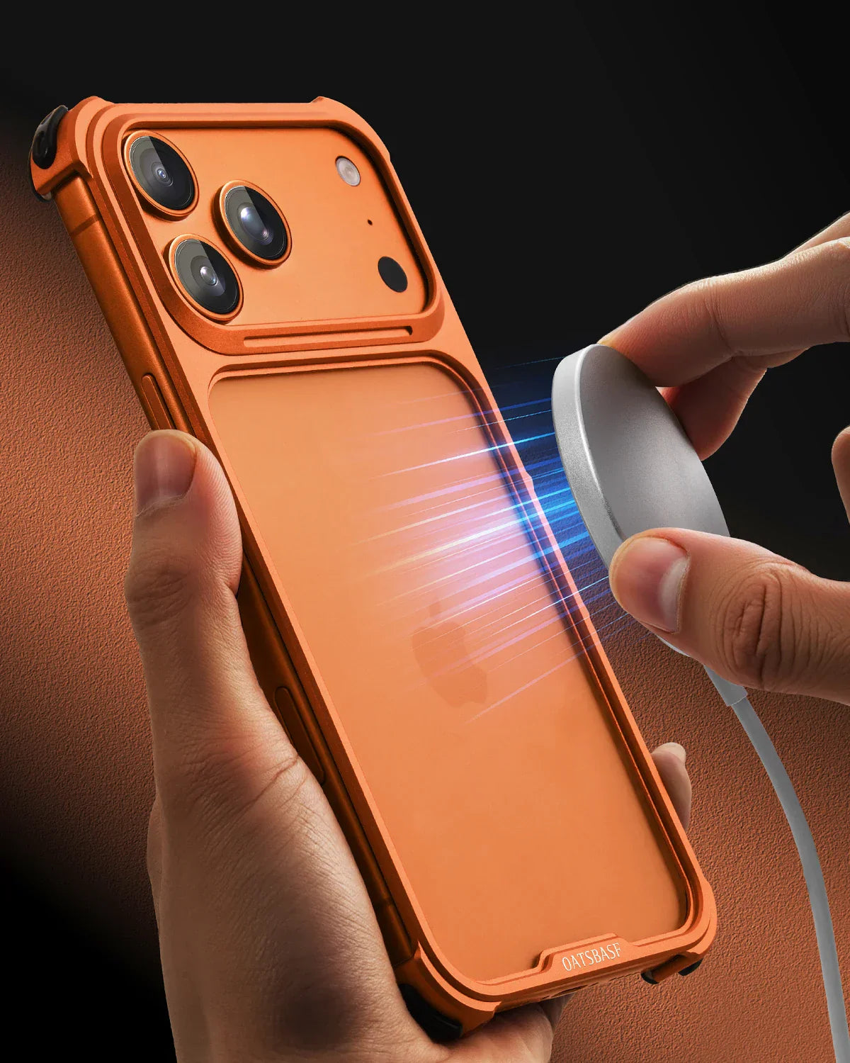 Metal Phone Case for iPhone 17 Pro Max /17Pro No Back Design Protective Cover Shockproof Bumper Compatible With MagSafe